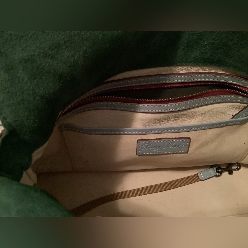 Dooney & Bourke Florentine Leather Libby Dusty Blue Shoulder Bag - Picture 12 of 15